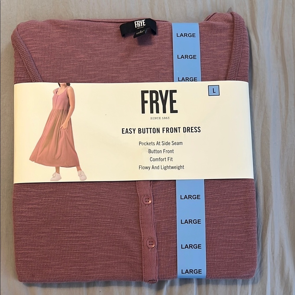 NWT FRYE Easy Button Front Dress Size Large